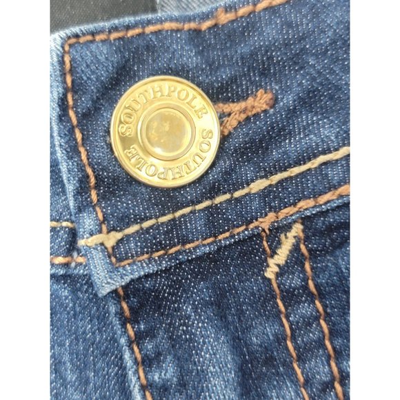 Southpole Embroidered Embellished Denim Jean Shorts Junior Size 3 - Picture 5 of 7